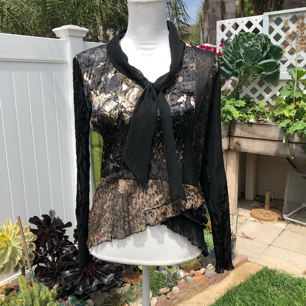 Alberto Makali Long Sleeve Print Top